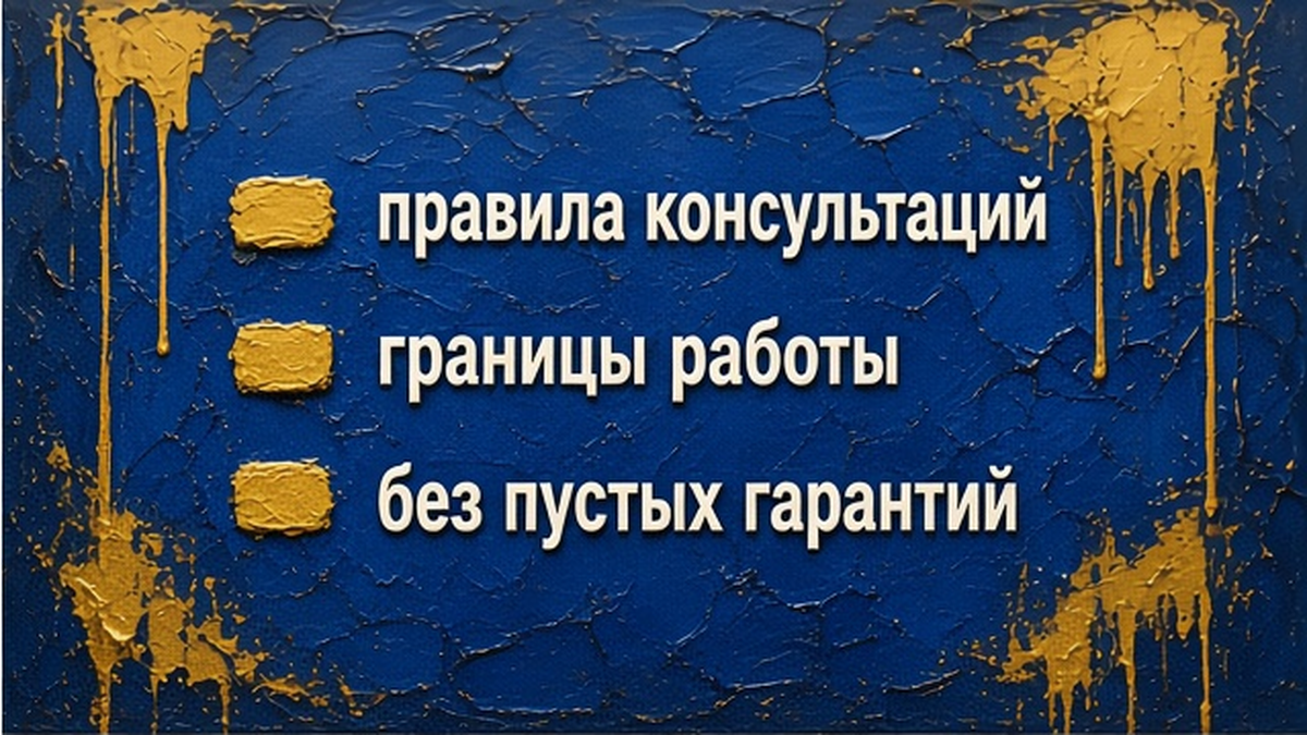 Чеклист профессиональной рамки: правила консультаций и границы работы